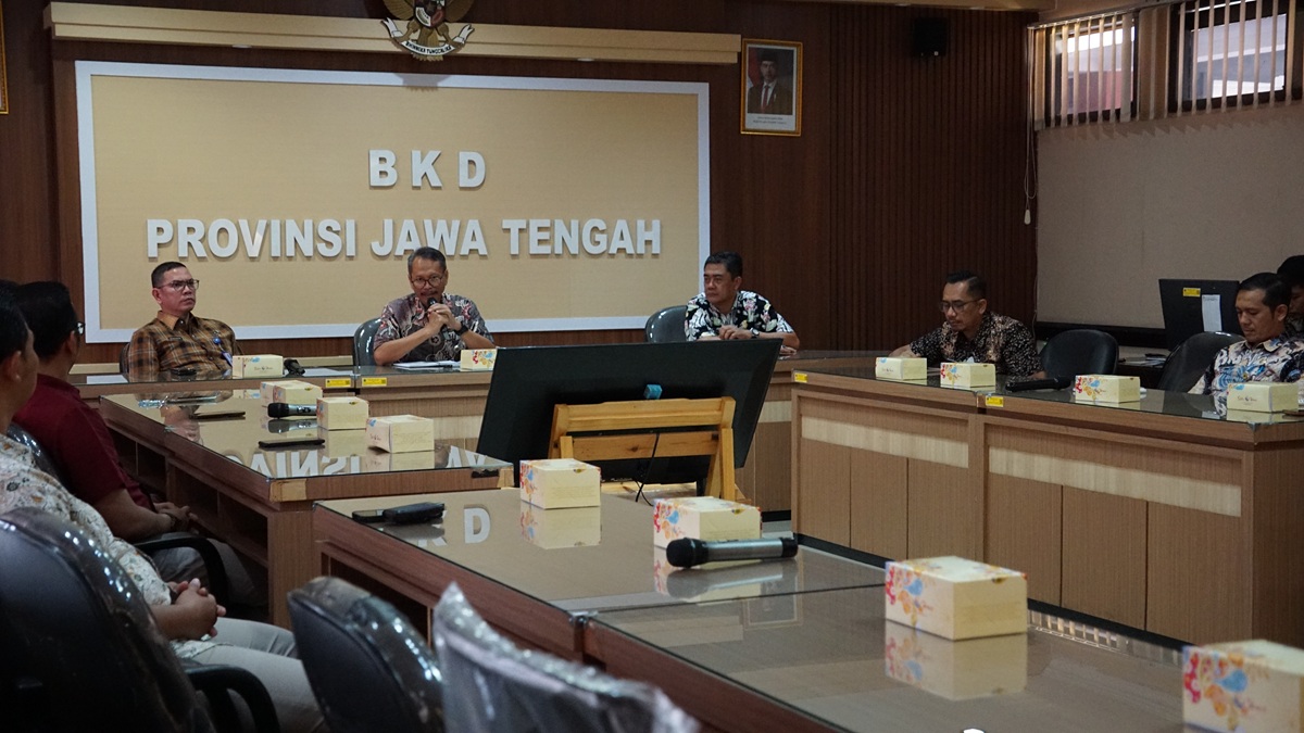 Badan Narkotika Nasional Provinsi Jawa Tengah Gelar Audiensi Dengan BKD Provinsi Jawa Tengah Dalam Rangka Penguatan P4GN