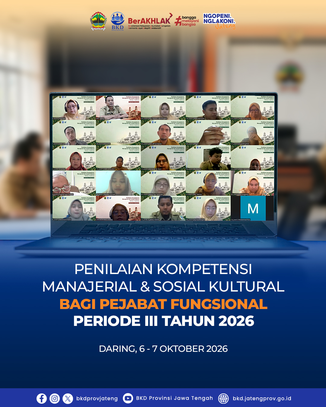 Penilaian Kompetensi Manajerial dan Sosial Kultural bagi Pejabat Fungsional Periode III Tahun 2026
